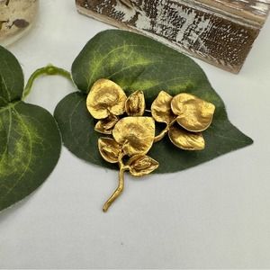 Gold Art Nouveau Signed TMC Brooch The Museum Company